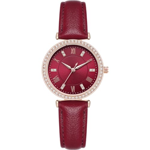 NUOVO Montres pour femmes avec lunette en strass et boîtier en diamant - Montre de robe en quartz de cristal pour femmes - Montre élégante classique pour...