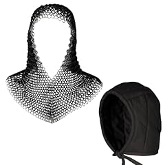 Black & Silver Coif With Cap