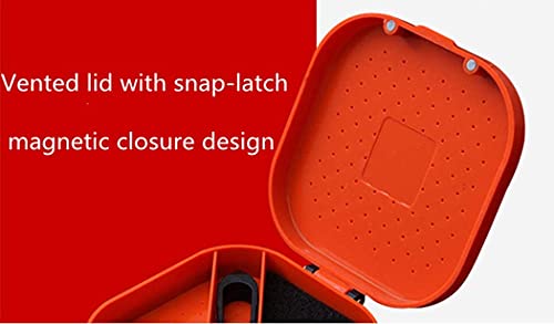 Toasis Fishing Live Bait Box Worm Storage Container Plastic Case with Tweezer (Red) - Thumbnail 5
