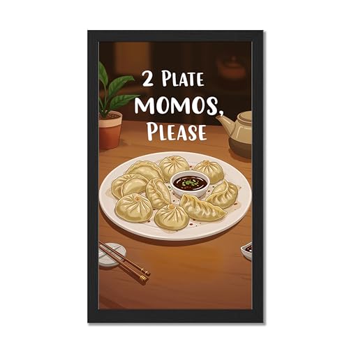Image of NoWorries Wall art framed painting food posters for cafe decor (Synthetic wood frame) inch300 GSM premium art HD prints inch Wall painting for Home & Kitchen Decor (Pattern illustration)( Set of 1, Framed Painting) (BLACK, ART-4, 10X19INCHES)