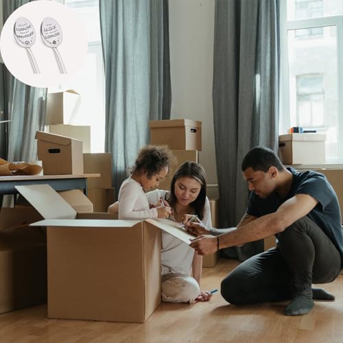 2er Set Kaffeelöffel Hauswarming Geschenk - Hochwertige Edelstahl-Löffel mit Gravur, Einzugsgeschenk für Frauen, Nachbarn, Haus Einweihungsparty, Richtfest Geschenk mit Brot & Salz Idee