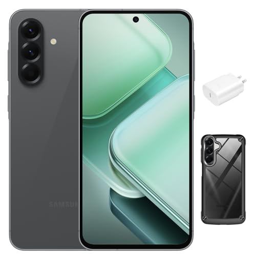 Samsung Galaxy A56 5G Unlocked Cell Phones, 256GB Smartphone with 12GB RAM, 6.7' AMOLED, Quad Camera, Android 15 Phone, 24Hr Battery, 2025 International Model, Graphite, Bundle 25W Fast Charger & Case