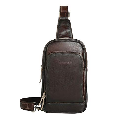 Leathario Bolso Pecho Hombro Bandolera Cruzado Cuero Guenino
