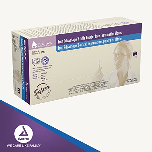 Dynarex True Advantage Nitrile Exam Gloves, Chemo Approved, Powder-Free & Latex-Free, Comfortable Fit With Best Protection, Purple, Medium, 1 Box Of 100 Gloves #TOP6