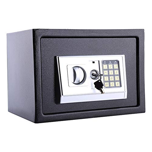 Preisvergleich Produktbild Digitaler Safe Box, große Kapazität, Sicherheit, elektronisches Sicherheitsschloss aus Stahl, digitaler Tresor, Aufbewahrungsbox für Geld, Bargeld, Zuhause, Büro (16 l)