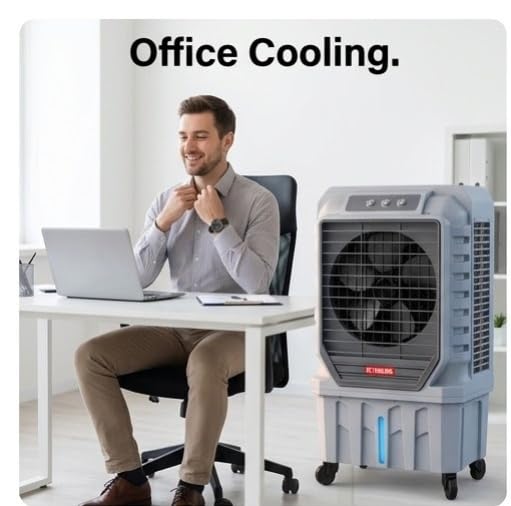 Portable Air Cooler Model Rambo | 150 Litre Water Tank Desert Cooler | 22 Inch High Speed Fan for Home, Office & Outdoor Use 2