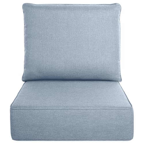 Image of Luxury Outdoor Seat Cushion Set-22 x 24 x 6 Inch Outdoor Chair Cushions with Water Resistant & Removable Cover Outdoor Cushions for Patio Furniture Chair Sofa Couch