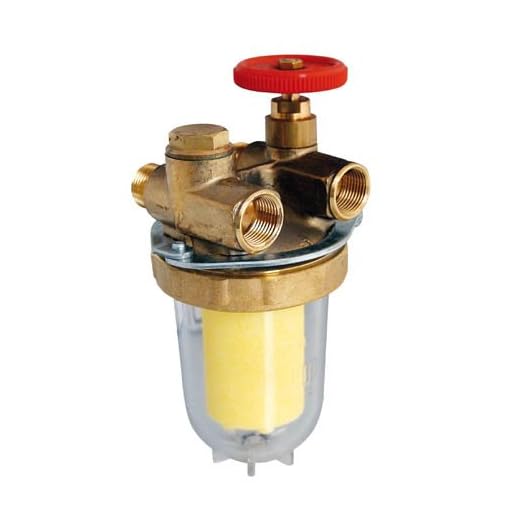 Oventrop Heizölfilter Zweistrang Oilpur mit Absperrventil 3/8" IG x 3/8" AG