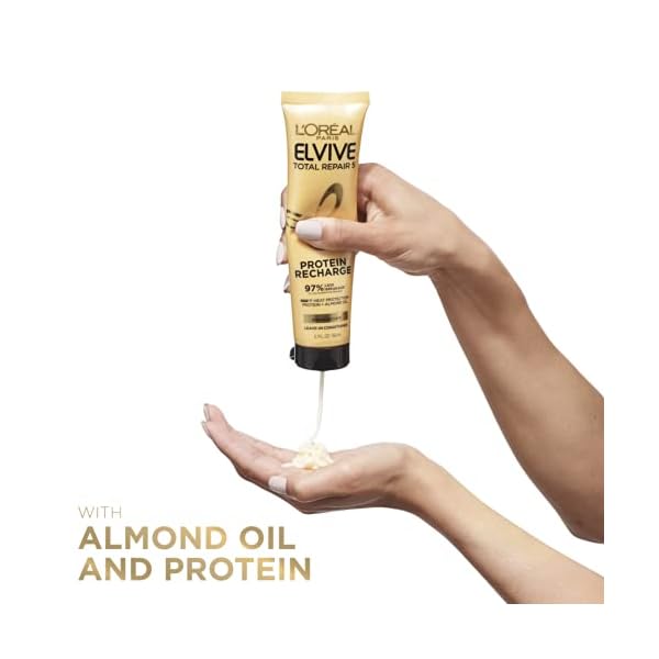 LOreal-Paris-Elvive-Total-Repair-5-Protein-Recharge-Leave-In-Conditioner-Treatment-and-Heat-Protectant-51-Ounce L'Oreal Paris Elvive Total Repair 5 Protein Recharge Leave In Conditioner Treatment and Heat Protectant, 5.1 Ounce