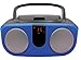 Sylvania SRCD243 Portable CD Player with AM/FM Radio, Boombox (Blue)