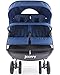 Joovy ScooterX2 Double Stroller Featuring Dual Snack Trays, One-Handed Fold, Multi-Position Reclining Seats, Adjustable Leg Rests, and 2 Zippered Pockets for Storage, Blueberry