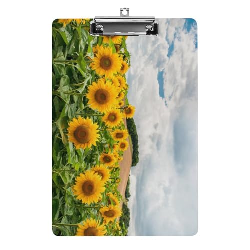 クリップボード A4 縦型 ひまわり 風景 ファイルボード 壁掛け 画板 書きやすい お会計ボード て持ち運びやす 文書整理 文房具 会議パッド 事務用品 メモ 学校 家庭用バインダー