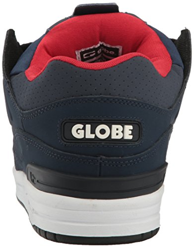 Image of Globe Mens Fusion Skate Shoes, Navy /Red, 14 M US