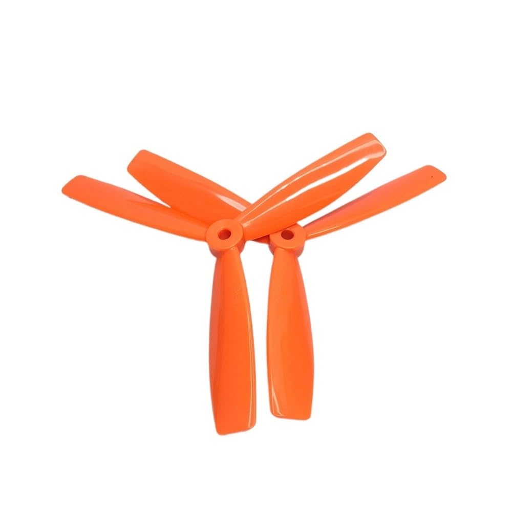 Hélice 6045 Orange à 3 pales pour propulsion de drone FPV - 2
