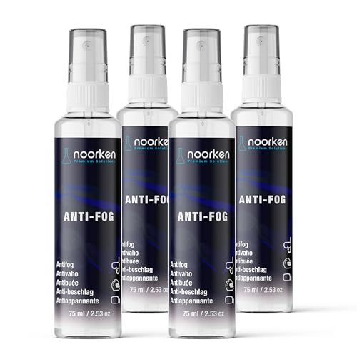 4X Pack (75ml) - Spray Antivaho Gafas Buceo - Liquido Antivaho Gafas y Máscara de Buceo - Acción Rápida, Eficaz y Duradera contra el Empañamiento Funciona en vidrios y plásticos. Fabricado en España