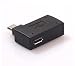 Fun-Home Right Angle USB 2.0 Micro Male to USB Female Host OTG Adapter for Samsung i9100 i9300 with Power Features
