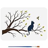 Facile à utiliser:vous pouvez simplement le poser à plat et le fixer au mur., papier, bois, porte, fenêtre ou autre endroit que vous souhaitez bricoler, puis choisissez un outil de peinture tel que des pinceaux, craies, stylos aquarelle, etc.. pour créer votre propre enseigne de manière flexible et simple. Livré avec un pinceau pour votre commodité, en utilisant le pinceau, vous pouvez obtenir une œuvre d'art en un rien de temps!