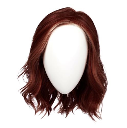 Raquel Welch Simmer Elite Layered Shoulder Length Wig With Lightweight Hand-Tied Base, Petite Cap - RL33/35 Deepest Ruby