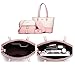 Women Fashion Synthetic Leather Handbags Tote Bag Shoulder Bag Top Handle Satchel Purse Set 4pcs
