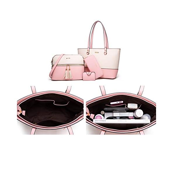 Women-Fashion-Synthetic-Leather-Handbags-Tote-Bag-Shoulder-Bag-Top-Handle-Satchel-Purse-Set-4pcs Women Fashion Synthetic Leather Handbags Tote Bag Shoulder Bag Top Handle Satchel Purse Set 4pcs