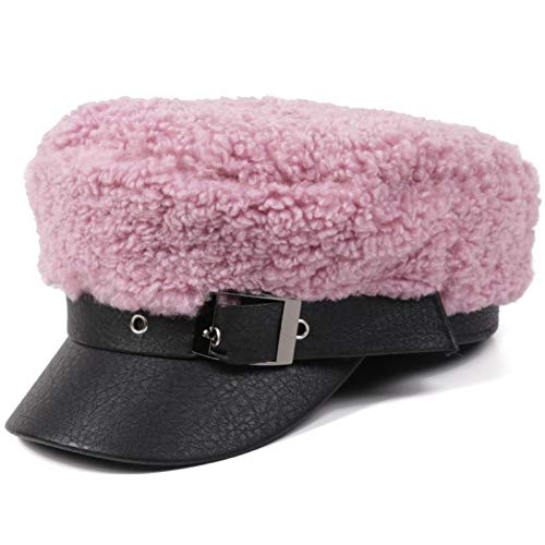 Yfqhdd Fleece Hat Flat Top Captain Sailor Cap Ladies Beret Hat Women Octagonal Newsboy Cap Artist Painter Hat Women Beret (Color : E) #TOP5