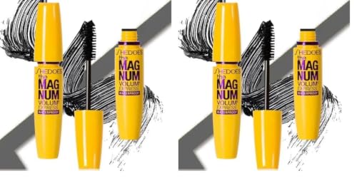 Image of Eyelash Mascara Makeup Kit Long Lasting, Natural, Waterproof, Smudge Proof Professional Eye Mascara Cosmetic Make Up, Maximum Lash Volume, Length, and Definition(Black) (Pack of 2)