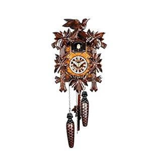 Engstler Quartz Cuckoo Clock 5-Leaves, Bird, Size: 8 inch, EN 522 Q