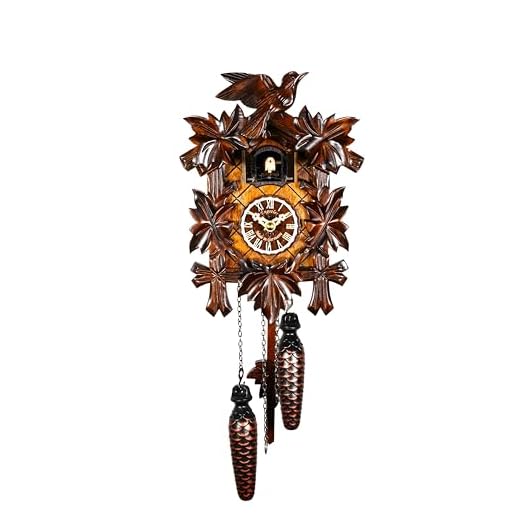 Engstler Quartz Cuckoo Clock 5-Leaves, Bird, Size: 8 inch, EN 522 Q