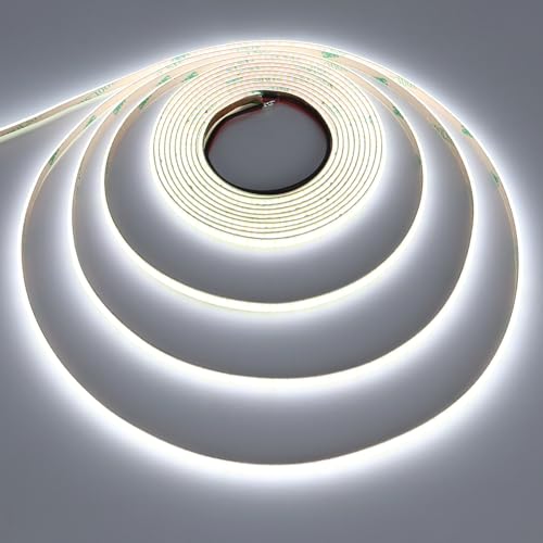 Tira LED COB 12V 5mm Luz Blanca Fría 6000K 5m 2000LEDs miniatura 5