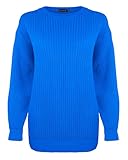 ✔✔ Dicker Grobstrick-Pullover mit Rundhalsausschnitt, nicht so eng, speziell für Ihren Komfort gemacht, sobald Sie es tragen.