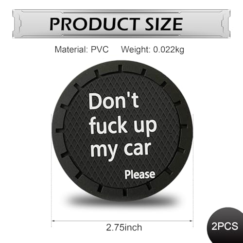 2 PCS Portavasos para carro en PVC negro miniatura 2