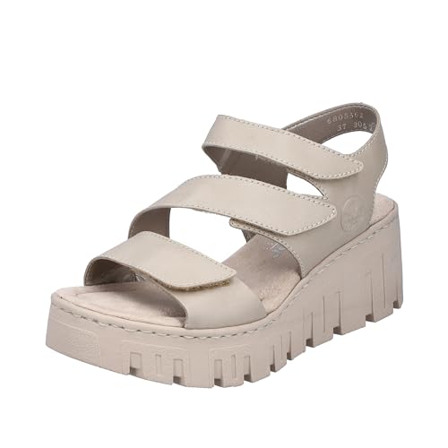Rieker Damen 68055 Sandale, Beige, 39 EU