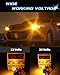 2-Pack 1056 BAU15S 7507 12496 Car Turn Signal Lights Bulbs 12V-24V Extremely Bright Amber/Yellow 2835 33 SMD LED Light Bulb - Replacement for Tail Blinker LED Bulb Light