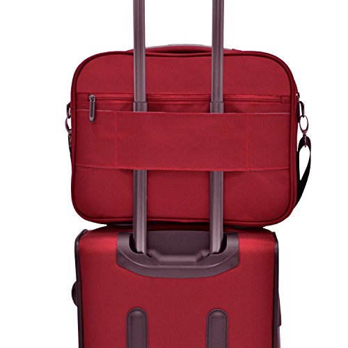 Traveler's Choice Birmingham Ballistic Nylon Expandable Rollaboard Luggage, Red, Carry-On 21-Inch #TOP6