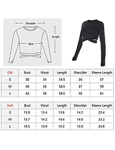 Bontierie Women Crew Neck Crop Tops Tummy Cross Long Or Short Sleeve Sport Shirt For Yoga Fitness Running Tank Tops #TOP5