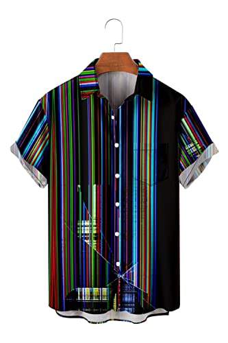 Chemise hawaïenne imprimé tropical funky et coupe grande taille confortable