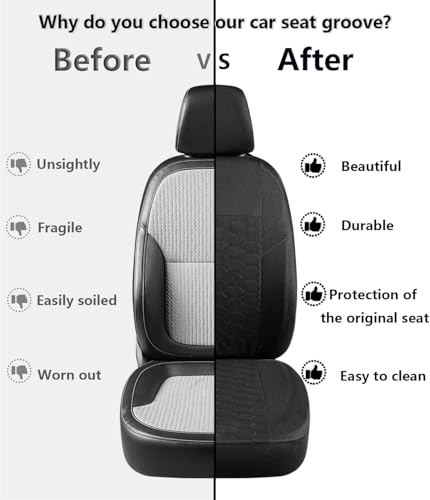 Chifeng Full Set Universal Car Seat Covers for Mazda CX-5 CX-60 Mazda 2 Mazda 3 Mazda 6 – Front and Rear Split Bench (Black) - Image 6