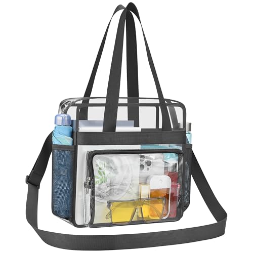USPECLARE Clear Tote Bag for Stadium Approved Clear Crossbody Bag 12×6×12