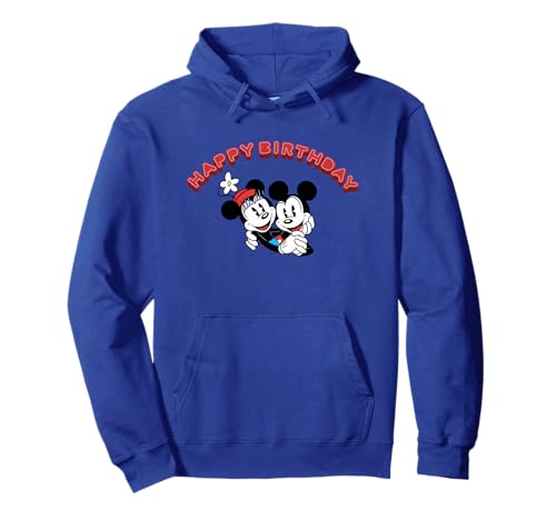 Mickey Happy Birthday Sweat à Capuche Rouge pour Enfant et Adulte