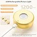 3PCS Picture Lights, Rechargeable Battery Wall Light for Paintings, 3 Colors Paintings Light Dimmable and Timer Metal Art Light for Display, Wall, Artwork, Gallery (Gold)
