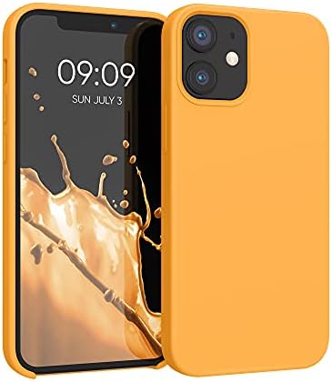 kwmobile TPU Silicone Case Compatible with Apple iPhone 12 mini - Case Slim Phone Cover with Soft Finish - Fruity Orange