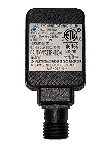 Replacement Yard Inflatable Adapter Power Supply Adaptor 12Vdc 0.6A 600mA 0.6Amp 12V UL or ETL Listed for Home Lawn Yard Garden Holiday Inflatable Decorations