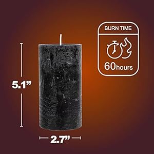 Spaas rustic black pillar candles 28 x 5 unscented black candles 4 pack rustic halloween candles for black home decor halloween decor wedding spa holidays restaurants  urban country home decor