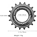 Hycline Single Speed Bike Freewheel: 18T Compatible with 1/2''×1/8'' Bicycle Freewheel - Threaded Type Freehub Replacement Parts (Black)