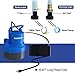 PANRANO 1/2HP Small Water Pump 2700GPH Submersible Sump Pump For Basements Garden Pond Pool Flooded Water Removal With 16.4 Ft Power Cord and Hose Adapters