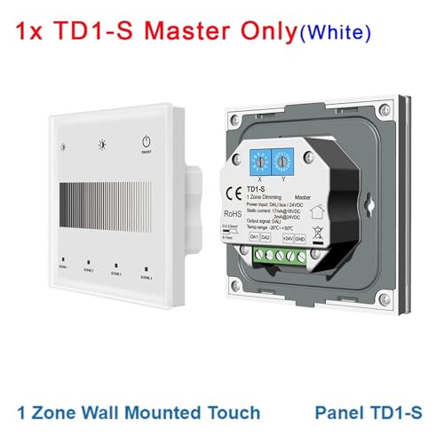 Interruptor atenuador LED DT8 RGB+CCT panel táctil mural 3