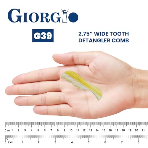 Giorgio G39 Mini Extra Small Men's Fine Toothed Beard and Mustache Comb for Facial Hair Grooming and Styling. Add this pocket comb to your hair styling accessories, Saw-Cut and Hand Polished - Image 4