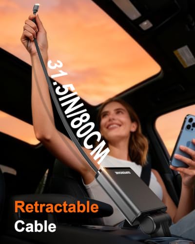 Image of SUPERONE Car Charger USB C Fast Charge, Ultra-Slim Retractable Car Charger