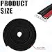 HHZL 13Ft Weather Stripping Door Seal, Windshield Rubber Strip for Reducing Noise & Dust, Super Flexible Self-Adhesive Rubber Seal Strip Edge Trim Guards for Windshield/Doors Edges/Windows（Z-Shaped）