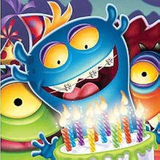 Monster Mania 3-Ply Beverage Napkins 16 Per Pack